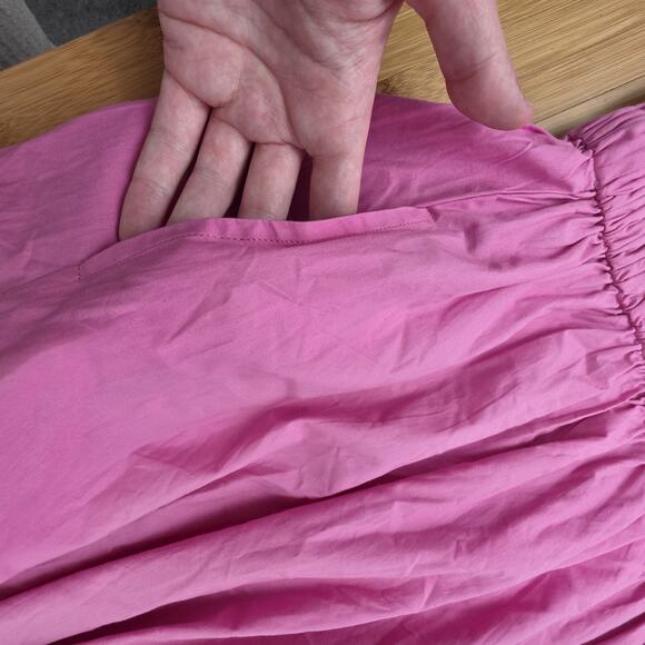 Anna Cate Dress Womens Large Melanie Midi Dress Pink Old Money Smock Tuckernuck - Picture 5 of 9